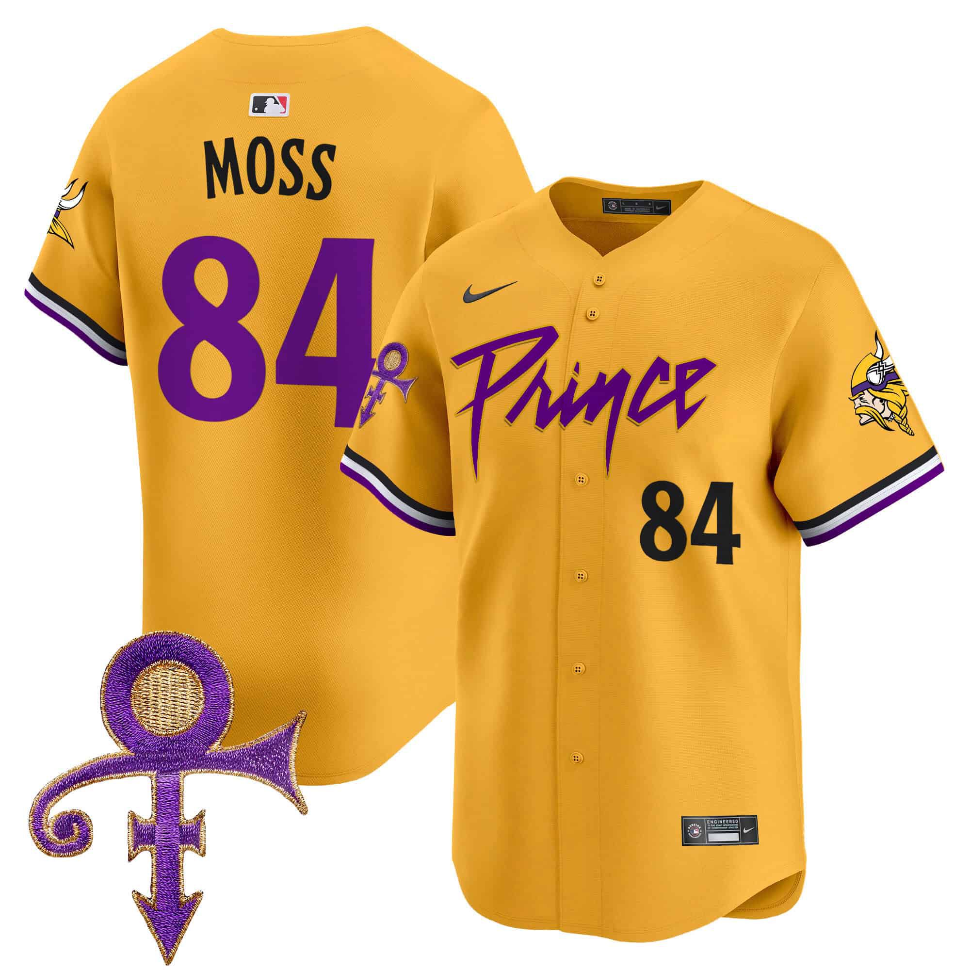 Men Minnesota Vikings #84 Moss Yellow 2024 Nike Prince Patch Vapor Premier Limited NFL Jersey->indianapolis colts->NFL Jersey